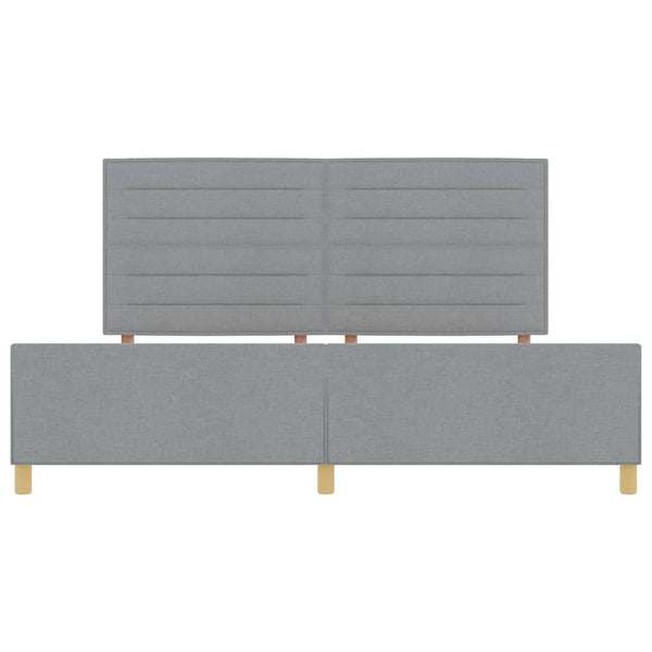 Bettgestell Stoff Hellgrau 200x200 cm