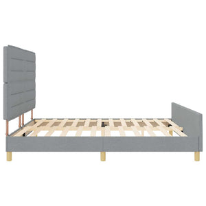 Bettgestell Stoff Hellgrau 200x200 cm