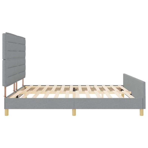 Bettgestell Stoff Hellgrau 200x200 cm