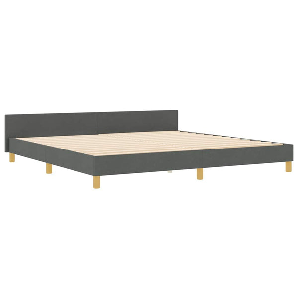 Dunkelgraues Stoff-Bettgestell 200x200 cm