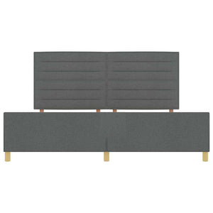 Dunkelgraues Stoff-Bettgestell 200x200 cm