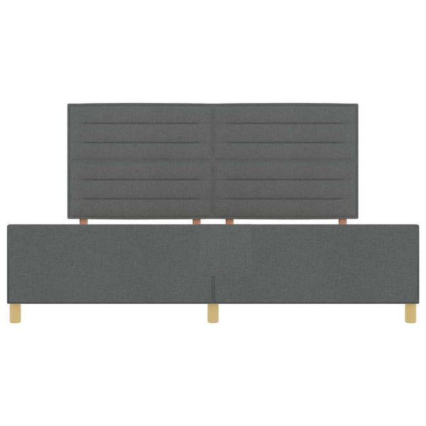 Dunkelgraues Stoff-Bettgestell 200x200 cm