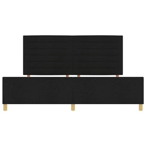 vidaXL Cadre de lit avec tête de lit Noir 200 x 200 cm Tissu
