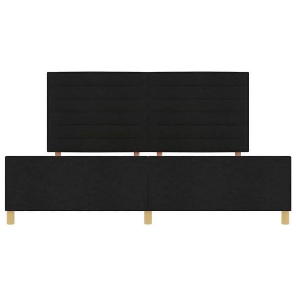 vidaXL Cadre de lit avec tête de lit Noir 200 x 200 cm Tissu