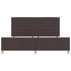 Dunkelbraunes Stoff-Bettgestell mit Kopfteil 200x200 cm