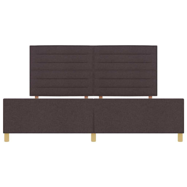 Dunkelbraunes Stoff-Bettgestell mit Kopfteil 200x200 cm