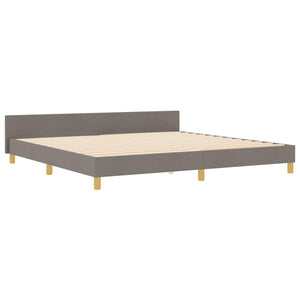 Bettgestell Taupe 200x200 cm Stoffbezug