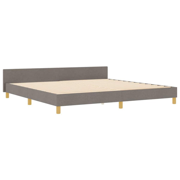 Bettgestell Taupe 200x200 cm Stoffbezug