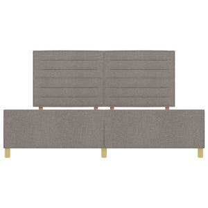 Bettgestell Taupe 200x200 cm Stoffbezug