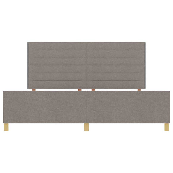 Bettgestell Taupe 200x200 cm Stoffbezug
