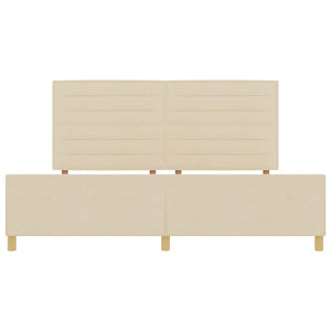 Bettgestell Creme 200x200 cm mit Kopfteil