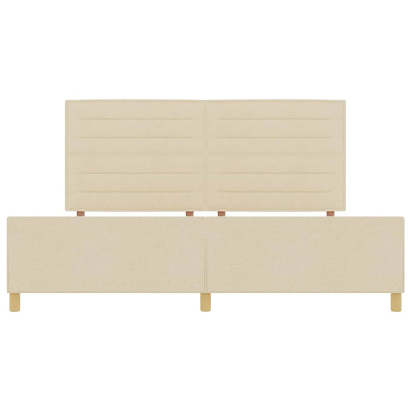 Bettgestell Creme 200x200 cm mit Kopfteil