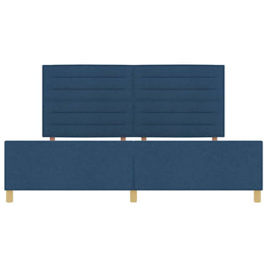 Blaues Bettgestell mit Kopfteil 200x200 cm