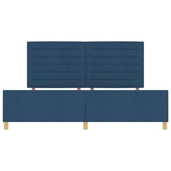 Blaues Bettgestell mit Kopfteil 200x200 cm