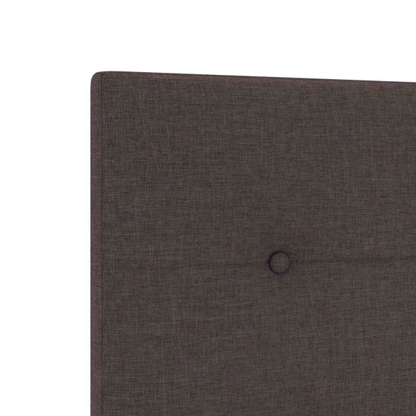 vidaXL Cadre de lit avec tête de lit Marron foncé 160 x 200 cm Tissu
