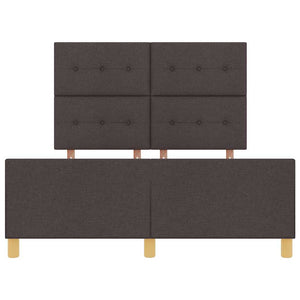 vidaXL Cadre de lit avec tête de lit Marron foncé 160 x 200 cm Tissu
