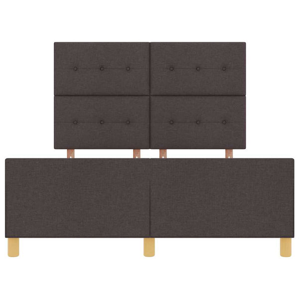 vidaXL Cadre de lit avec tête de lit Marron foncé 160 x 200 cm Tissu