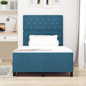 Boxspringbett Dunkelblau 120x200 cm Samt
