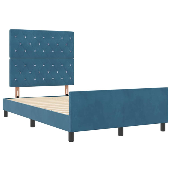 Boxspringbett Dunkelblau 120x200 cm Samt