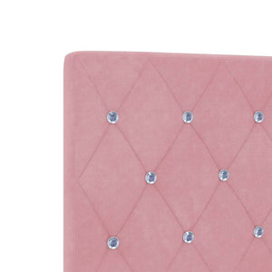 vidaXL Lit coffre avec tête de lit Rose 120 x 200 cm Velours