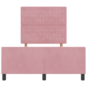 vidaXL Lit coffre avec tête de lit Rose 120 x 200 cm Velours