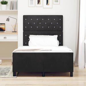 Boxspringbett Schwarz Samt 120x200 cm