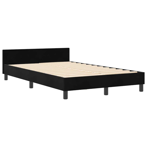 Boxspringbett Schwarz Samt 120x200 cm