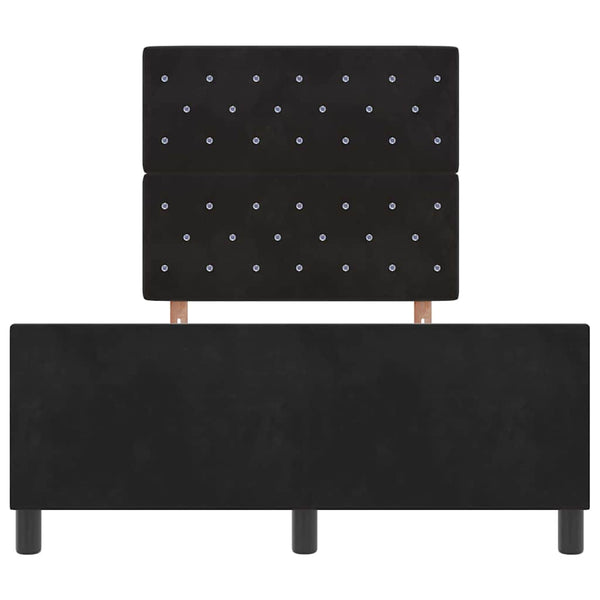 Boxspringbett Schwarz Samt 120x200 cm