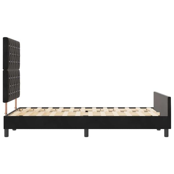 Boxspringbett Schwarz Samt 120x200 cm