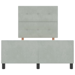Boxspringbett Hellgrau Samt 120x190 cm