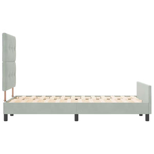 Boxspringbett Hellgrau Samt 120x190 cm