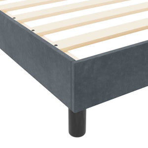 vidaXL Lit boxspring avec tête de lit Gris foncé 120 x 190 cm Velours