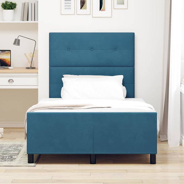 Boxspringbett Dunkelblau Samt 120x190 cm