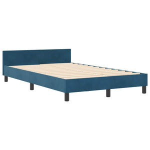 Boxspringbett Dunkelblau Samt 120x190 cm