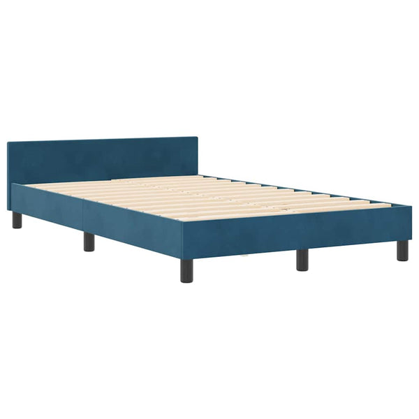 Boxspringbett Dunkelblau Samt 120x190 cm