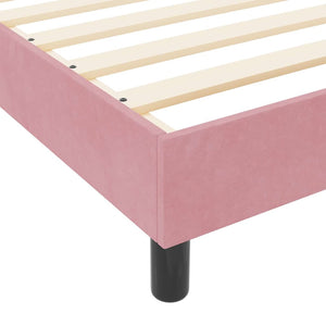 Boxspringbett Rosa Samt 120x190 cm mit Kopfteil