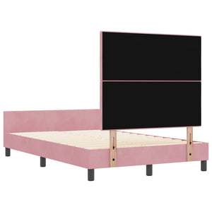 Boxspringbett Rosa Samt 120x190 cm mit Kopfteil