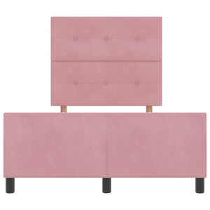 Boxspringbett Rosa Samt 120x190 cm mit Kopfteil