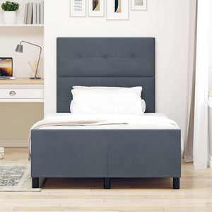Boxspringbett Dunkelgrau Samt 120x200 cm