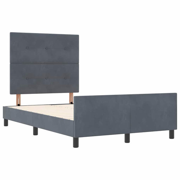 Boxspringbett Dunkelgrau Samt 120x200 cm