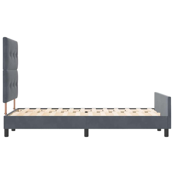Boxspringbett Dunkelgrau Samt 120x200 cm