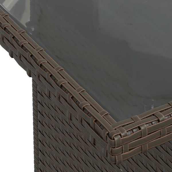 Gartensofa Set Braun Polyrattan 9-teilig