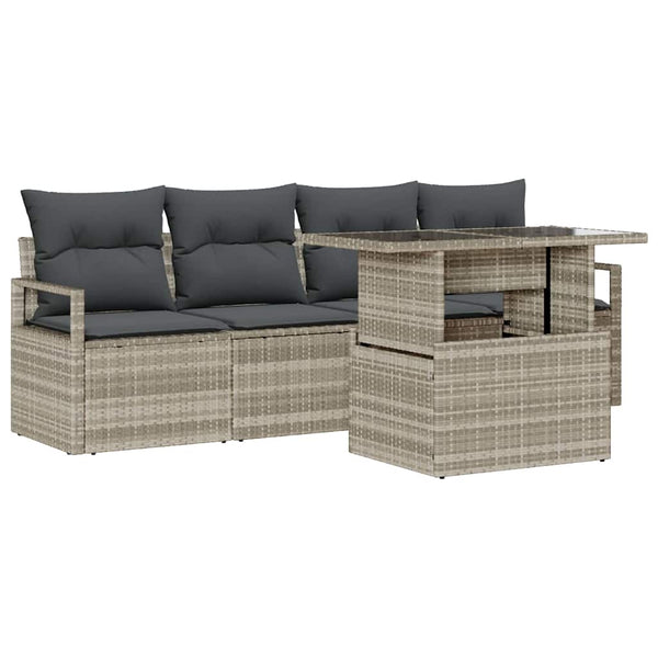 Garten Sofa Set mit Stauraum, 5-teilig