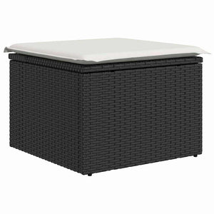 Garten Sofa Set mit Stauraum, Schwarz, 6-teilig