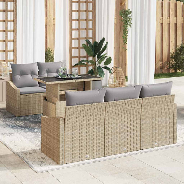 Poly Rattan Gartenmöbel Set mit Kissen