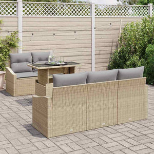 Poly Rattan Gartenmöbel Set mit Kissen