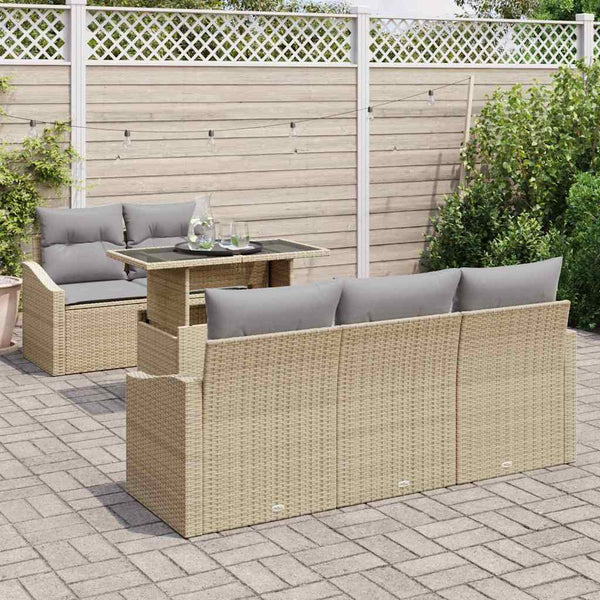 Poly Rattan Gartenmöbel Set mit Kissen