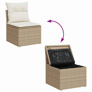 Garten Sofa Set Beige Creme 5-teilig