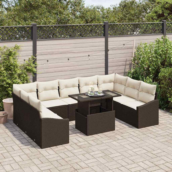 Garten Sofa Set mit Kissen & Stauraum