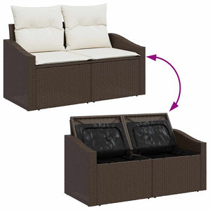 Garten Sofa Set mit Kissen & Stauraum
